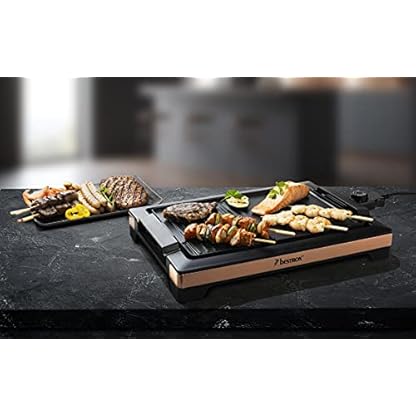 Bestron ABBQ2000CO Tischgrill, Metall, Schwarz/Kupfer – Bild 6