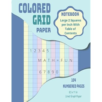 Colored Grid Paper Notebook