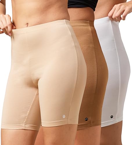 Image of URBAN ADVENTURE High Coverage Premium Cotton Spandex Mid Waist Elastane Stretch Shorties - Gym -Cycling Shorts /Tights for Women