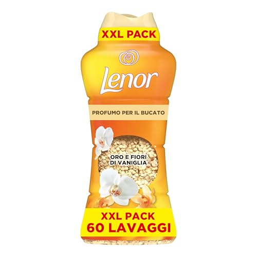 Lenor Profumatore Bucato Lavatrice, MAXI FORMATO, Oro e Fiori di Vaniglia, XXL PACK 735g