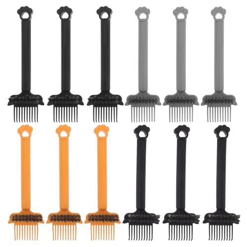 Outil de nettoyage brosse à cheveux Beaupretty, 12 pièces de râteaux métalliques multicolores