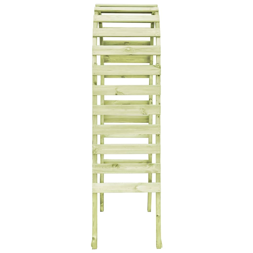 Pergola tarasowa z litego drewna sosnowego, pergola ogrodowa 130 x 60 x 230 cm dla roślin pnących, impregnowana i odporna na warunki atmosferyczne, łatwy montaż dla naturalnego uroku w ogrodzie