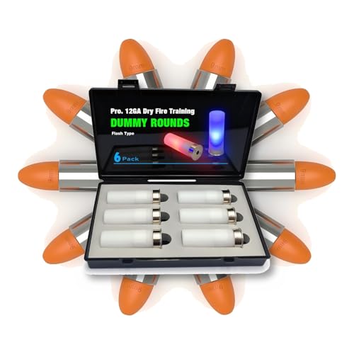 FIREGOWIN 16-Piece Dry Fire Training Kit: Includes 10-Pack 9mm Training Rounds & 6-Pack 12GA LED Snap Caps, Multi-Caliber Training Set for Realistic Loading, Malfunction Drills & Trigger Control