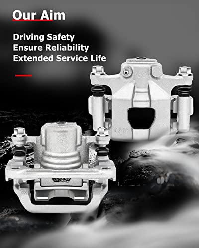 Image of cciyu 19B2780 19B2781 Rear Left & Right Disc Brake Calipers with Bracket fit For Nissan For Altima 2002-2006 2013-2018,For Nissan For Maxima 2003-2006 2019-2021