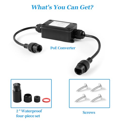 Convertisseur Gigabit PoE 48V 24V étanche adaptateur réseau extérieur RJ45