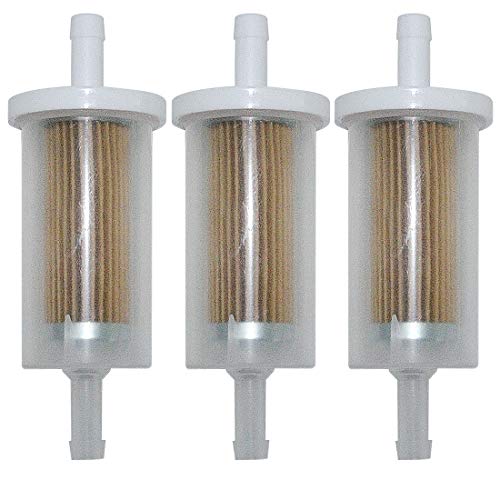 AUMEL 695666 Kit de filtro de combustible 3 piezas para 845125 691035 5065 5065D 5065K 493629 MTD Craftsman Cub Cadet Tractor de cortacésped Troy Bilt.