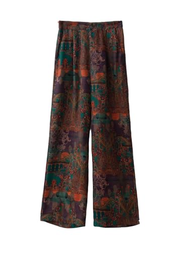 Pantalon soie Dunhuang HangErFeng coupe droite pour le bureau