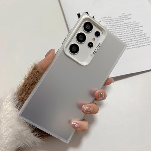 Coque blanche Samsung S25 Plus effet laser mat pour protection stylée