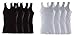 Produktbild 4er Pack Herren Tank Top Classic Achselhemd Muskel Shirt Unterhemd Feinripp-Baumwolle Weiß Schwarz (5=EU M, Weiß)