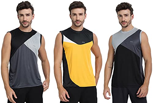 Image of FTX Men's Dri-Fit Round Neck T-Shirt - Gold, Grey, Black (709 8-709 11-709 12)