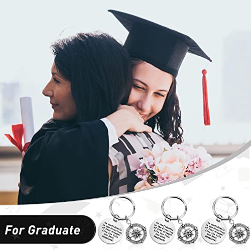 6 Pcs Inspirational Keychains Gift, Inspirational Graduation Gifts With Inspirational Quotes, Go Confidently In The Direction Of Your Dreams Compass Key Chain For Encouragement Gifts Birthday Gift #TOP4