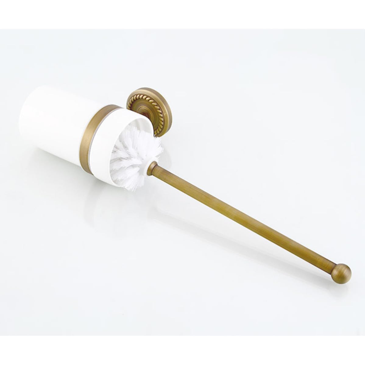 Spazzola per Wc Supporto, Manico, Set Bagno Bianco