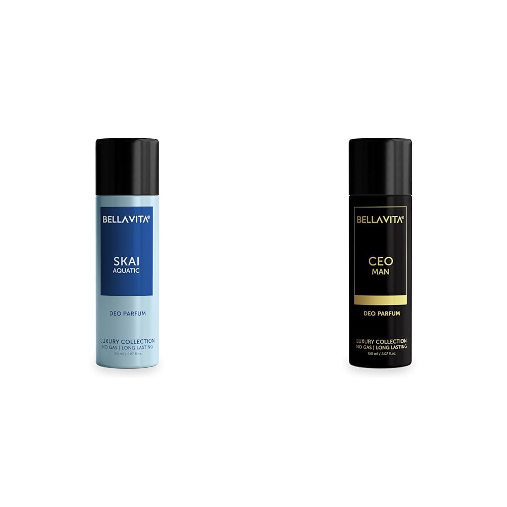 Bella Vita Luxury SKAI AQUATIC No Gas Deodorant Spray Body Parfum CEO MAN Body Parfum for Unisex, 150 Millilitres-image-47