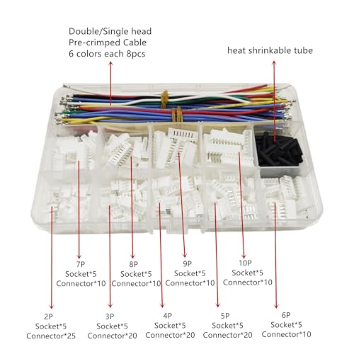 Kit de conector PH 2.0 mm con cables de silicona pre-crimpados miniatura 2