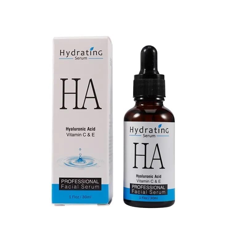 HA Hyaluronic Acid Serum with Vitamin C & E - 32% Hyaluronic Acid, 30ml - Anti-Aging, Hydrating & Brightening Facial Serum