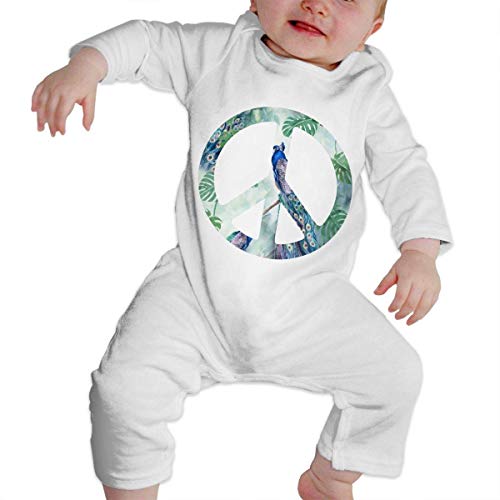 Preisvergleich Produktbild Peacock Peace Sign Baby Body Overall Einteiler Langarm
