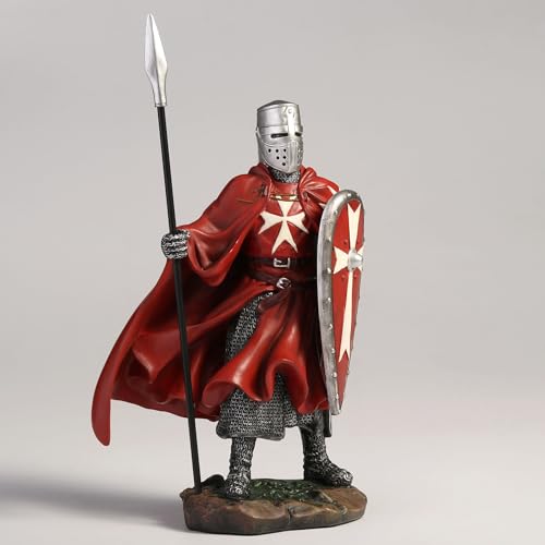 Estatua Decorativa Caballero Maltés con Lanza y Escudo miniatura 2