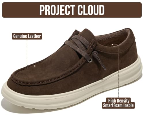 Image of Project Cloud Genuine Leather Loafers for Men - Non-Slip Mens Shoes (Dante)