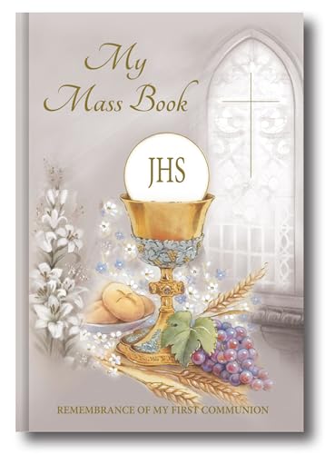 My Mass Book Remembrance Of First Communion Catholic Unisex Girls Boys Misal con tarjeta de oración/marca de libro