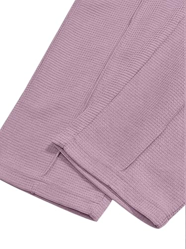 Image of Jawdrobe Men's Waffle-Check Co-Ord Set | Self-Textured Collar Top | Drawstring Jogger Pants | Cotton-Blend Loungewear /Night-Suit | Casual Travel & Streetwear Two-Piece
