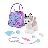 Pucci Pups – Plush Husky – Dog Carrier – Husky & Vet Care Carrier – Stethoscope, Cast & More – Stuffed Animal – 3+ Years