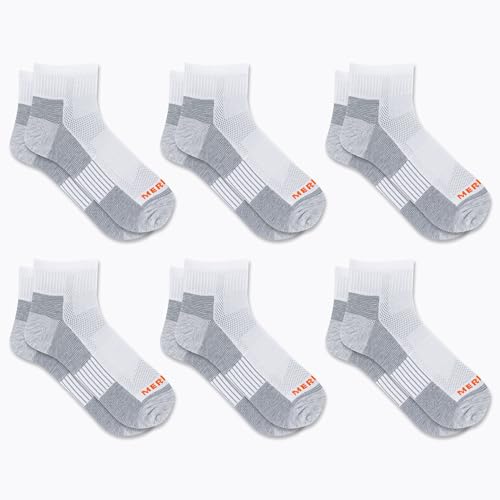 Image of Merrell Unisex Adult Men's and Women's Recycled Cushioned Ankle Socks - 6 & 12 Pairs - Hiking Arch Support