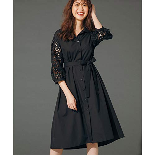 ラナン（Ranan） 袖レースロングシャツワンピース