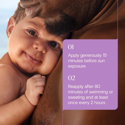 Image of Aveeno Baby Continuous Protection Zinc Oxide SPF 50 Sunscreen for Babies with Sensitive Skin, Broad Spectrum Sun Protection, Tear-Free, Sweat- & Water-Resistant, No added Parabens, 3 Fl Oz