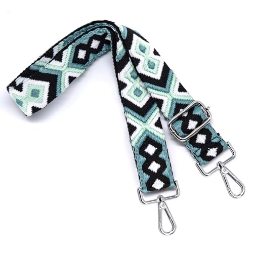 Image of S&loyoe Silver bucklePurse Straps Replacement Crossbody Bag Strap Adjustable Wide Guitar Straps for Handbags 1.5inch (Diamond 03 silver)