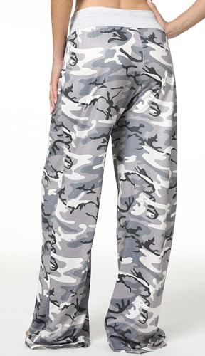 Image of Women Pajama Pants Comfy Lounge Wide Leg Casual Stretch Palazzo Drawstring Pj Bottoms Pants S-3XL