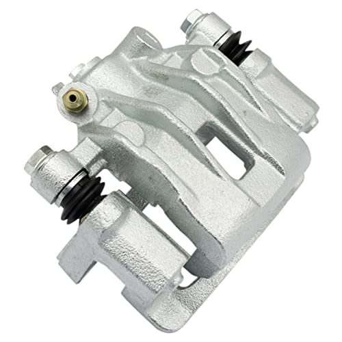 Image of TRQ Rear Driver and Passenger Side Brake Caliper Set Caliper Brackets Hardware Compatible with 06-07 Hyundai Accent 06-07 Kia Rio Rio5 10-13 Kia Forte Forte Koup