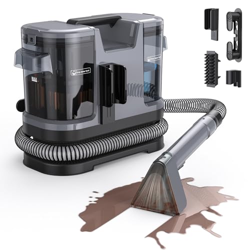 Lubluelu Nasssauger Polsterreiniger Gerät mit 600 W – 22 kPa Teppichreiniger Waschsauger, tragbarer Teppich Reinigungsgerät mit Selbstreinigungsfunktion und langem Schlauch für Teppiche, Sofas & Autos