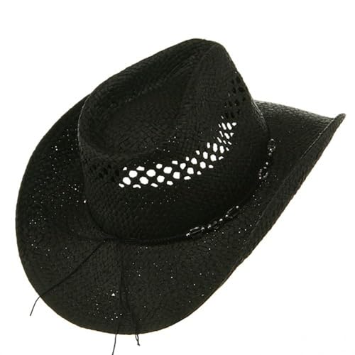 Sombrero Cowboy Negro de Paja para Mujer MG miniatura 3
