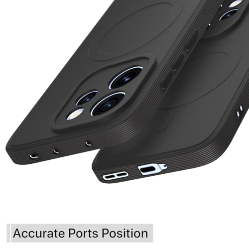 Image of Pikkme Back Cover for Oppo Reno15 Pro 5G Soft Matte Silicone Mag-Safe Design (Mag-Safe Not Support) Camera Protection | Slim Fit Bumper Cover (Black)