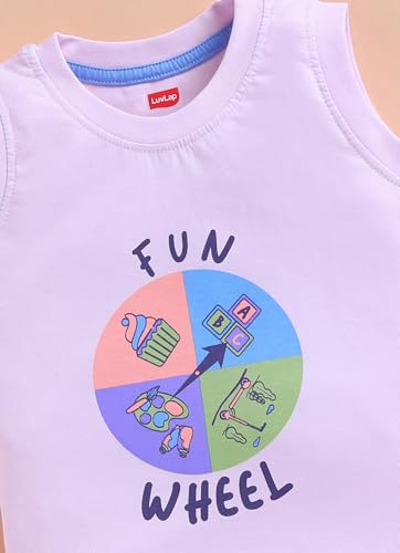 Image of LuvLap Baby Boys 100% Cotton Sleeveless Boys Tank Top & Shorts Set Pack of 3