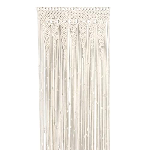 Sparklenut Makramee Vorhang Tür Boho Türvorhang Handgewebte Makramee Wandteppich Fadenvorhang für Raumteiler Hochzeit Hintergrund Inneneinrichtung (90 * 180cm)