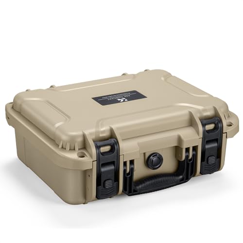 K&F CONCEPT 防水ハードケース カットスポンジが内蔵 IP67防塵防水 カスタムカットフォーム対応 プロテクターケース ドローン・カメラ・ビデオカメラ・アクションカメラ・精密機器用 27*13*38.5cm (内寸)