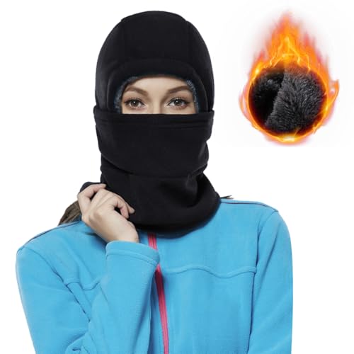 Cagoule polaire femmes masque de ski enfant temps froid coupe-vent