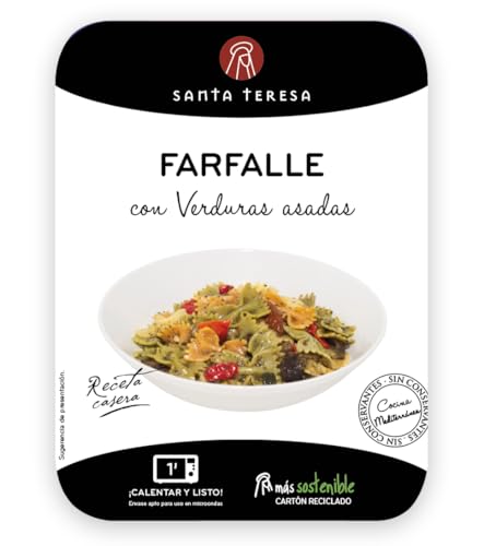 Santa Teresa - Platos Preparados Sin Conservantes ni Aditivos. ¡Calentar y Listo! - (Farfalle)