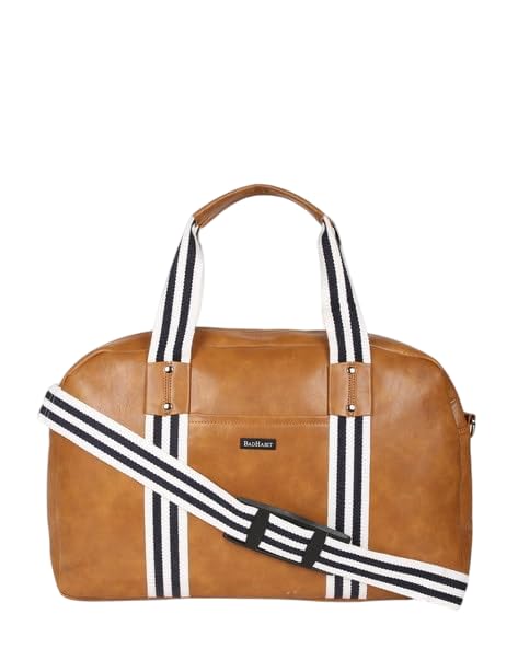 BAD HABIT Leatherette Stylish & Spacious Weekender Duffle Bag,Outdoor Activities, Gym, Sports | Stylish Hand Crafted Duffle Bag for Men and Women