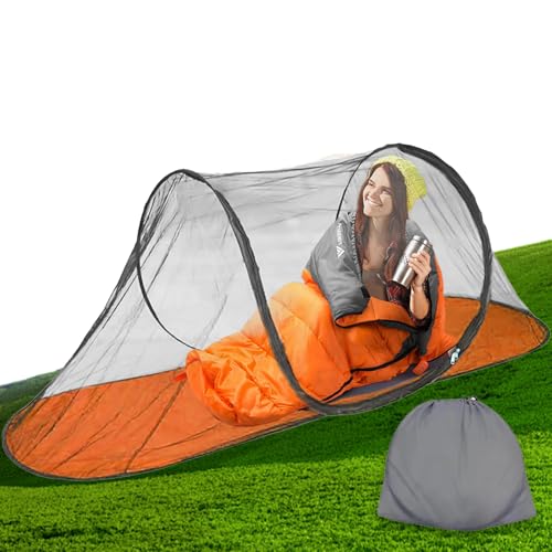 Mosquitera Plegable para Viajes, Cama de 200 x 72 cm, Ultraligera protección de 360°, Oxford 210D y Fibra de Vidrio, Camping, Viajes, Interior, Resistente al Agua y Uso inmediato (B)