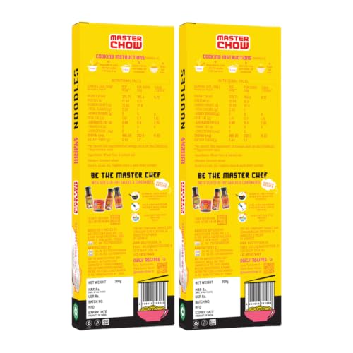 Image of MasterChow Whole Wheat Noodles- Pack of 2 | Not Fried | Serves 10 Meals - 600gms