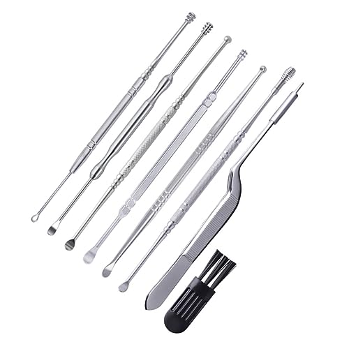 BCOATH Ear Wax Cleaner Tool 7-in-1 Ear Spoon Set Safe Material Easy to Use Portable Ear Cleaning Kit for Home Travel