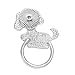 MANZHEN Alloy Lovely Puppy Magnetic Eyeglass Holder for Shirt for girls(Silver)