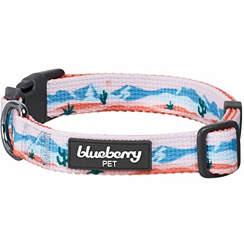The Mountain Dog Collar 9 Blueberry Pet Mountain Climbing Fun Adjustable Dog Collar, Medium, Neck ...