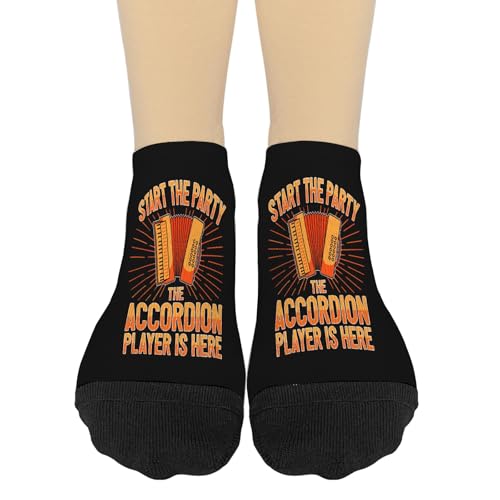 Accordionist The Accordionss Player Is Heress Accordions Mens Athletic Socks Knee High for Men's Sock Long Football Socks Cute Socks