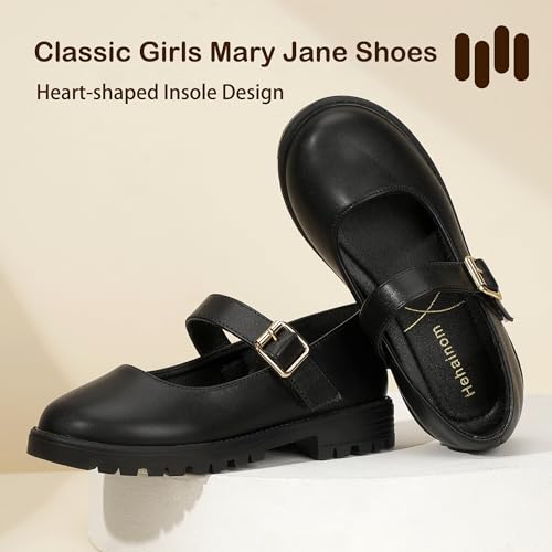 Hehainom Girls Mary Jane Dress Shoes School Uniform Shoes Little Big Kids Round Toe Platform Flats4