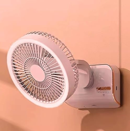 Image of 4000mAh High Speed ๐๐๐๐ก๐๐ซ๐ ๐๐๐๐ฅ๐ Table Fan for Home, ๐๐ฌ๐๐ข๐ฅ๐ฅ๐๐ญ๐ข๐ง๐ ๐๐๐ง with ๐๐๐ ๐๐ข๐ ๐ก๐ญ | ๐๐๐ ๐๐๐ซ๐ฌ๐จ๐ง๐๐ฅ Fan, ๐ ๐๐ฉ๐๐๐ (F1 - Pink)
