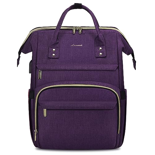 Image of LOVEVOOK Laptop Backpack for Women,17 Inch Professional Womens Travel Backpack Purse Computer Laptop Bag Nurse Teacher Backpack,Waterproof College Work Bags Carry on Back Pack with USB Port