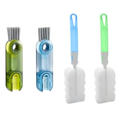 KOMBET Cepillos para Tazas De 4 Piezas, Accesorios Convenientes para La Limpieza De Tazas, Adecuadas para Limpiar El Fondo De La Taza Y Limpiar El Espacio Entre Las Tapas.